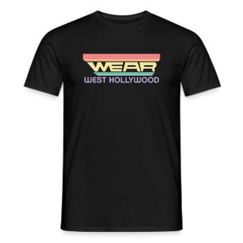 Portez des vêtements West Hollywood avec Vintage Rainbow - T-shirt homme - noir - Devant - AI Model Male 178 light (178cm)