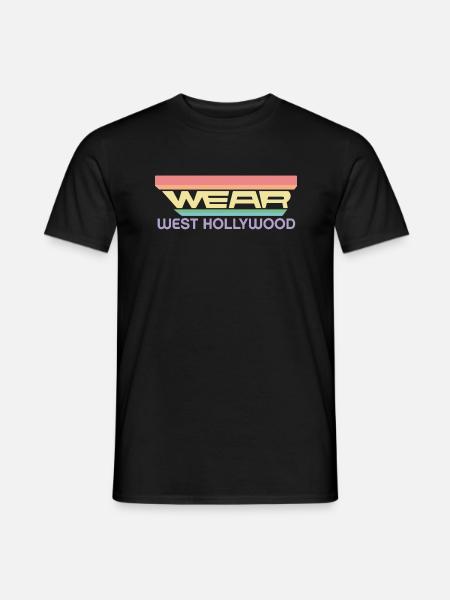 Portez des vêtements West Hollywood avec Vintage Rainbow - T-shirt homme - noir