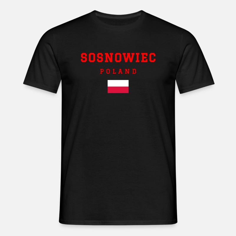 Sosnowiec, Polen - T-shirt til herrer - sort