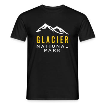 Amerika Glacier National Park Berge - Männer T-Shirt - Schwarz - Vorne - AI Model Male 178 light (178cm)
