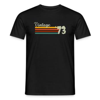 Vintage 1973 Gift Humor Anniversary 50 Years - Men's T-Shirt - black - Front - AI Model Male 178 light (178cm)