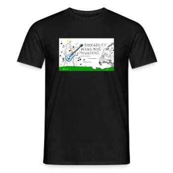 La rockabilité signifie déplacer des montagnes. - T-shirt homme - noir - Devant - AI Model Male 178 light (178cm)