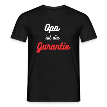 Opa ist die Garantie - Bukhari-wht-red - Männer T-Shirt - Schwarz - Vorne - AI Model Male 178 light (178cm)