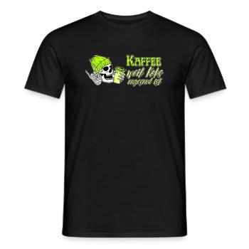 Kaffee weil Koks ungesund ist - Männer T-Shirt - Schwarz - Vorne - AI Model Male 178 light (178cm)
