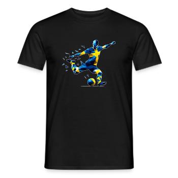 Soccer Sweden - Men's T-Shirt - black - Front - AI Model Male 178 light (178cm)