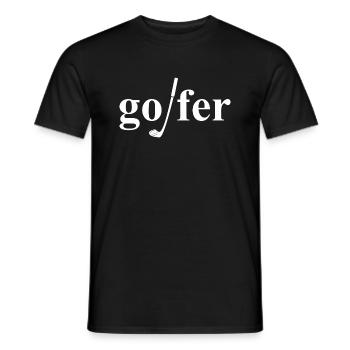 golfer - Men's T-Shirt - black - Front - AI Model Male 178 light (178cm)