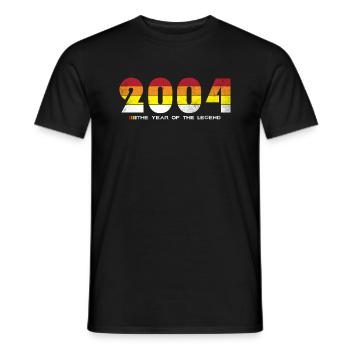 Millésime 2004 - L’année de la légende - Rétro 20 - T-shirt homme - noir - Devant - AI Model Male 178 light (178cm)