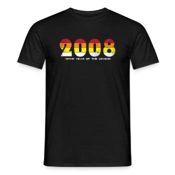 Millésime 2008 - L’année de la légende - Rétro 16 - T-shirt homme - noir - Devant - AI Model Male 178 light (178cm)