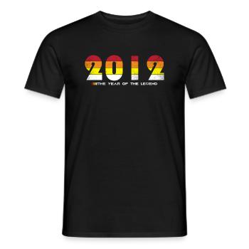 Millésime 2012 - L’année de la légende - Rétro 12 - T-shirt homme - noir - Devant - AI Model Male 178 light (178cm)