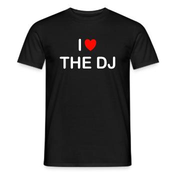 Techno I love the Dj Spruch - Männer T-Shirt - Schwarz - Vorne - AI Model Male 178 light (178cm)
