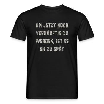 reasonable - Men's T-Shirt - black - Front - AI Model Male 178 light (178cm)