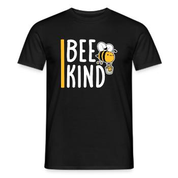 Be Kind Cute Honey Kindness Bee Love Inspirational - Men's T-Shirt - black - Front - AI Model Male 178 light (178cm)