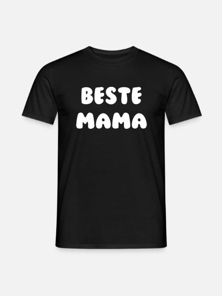 Beste Mama Weiß - Männer T-Shirt - Schwarz