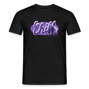 chill with g-glue - Männer T-Shirt - Schwarz - Vorne - AI Model Male 178 light (178cm)