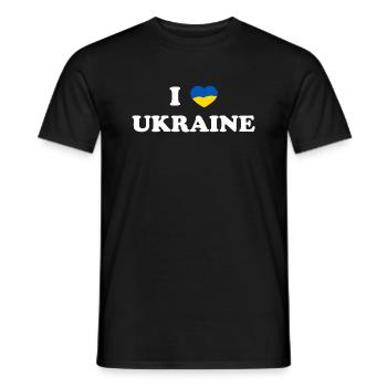 i love ukraine - Männer T-Shirt - Schwarz - Vorne - AI Model Male 178 light (178cm)