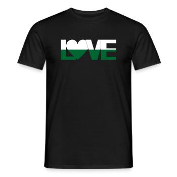 love Sachsen mit Herz - Männer T-Shirt - Schwarz - Vorne - AI Model Male 178 light (178cm)