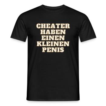 Les tricheurs ont un petit t-shirt à pénis - T-shirt homme - noir - Devant - AI Model Male 178 light (178cm)