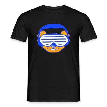 DJ Koala Bear Head Visage d’ours Koala australien - T-shirt homme - noir - Devant - AI Model Male 178 light (178cm)