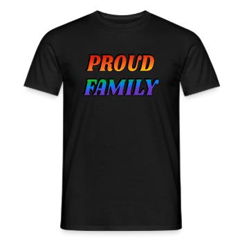 Famille fière - T-shirt homme - noir - Devant - AI Model Male 178 light (178cm)