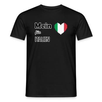 Mein Herz für Italien - Männer T-Shirt - Schwarz - Vorne - AI Model Male 178 light (178cm)