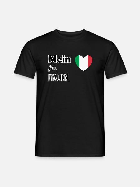 Mein Herz für Italien - Männer T-Shirt - Schwarz