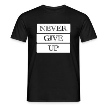 Ne jamais abandonner - T-shirt homme - noir - Devant - AI Model Male 178 light (178cm)