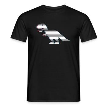 Dinosaurier Dinosaurier Dinosaurier T-Rex - Männer T-Shirt - Schwarz - Vorne - AI Model Male 178 light (178cm)
