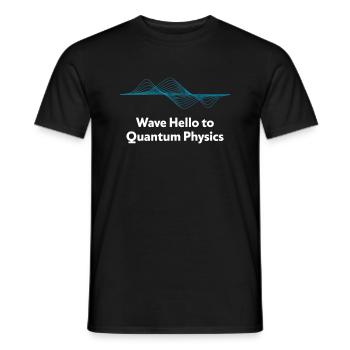 Wave Hello Quantum Physics Design - Men's T-Shirt - black - Front - AI Model Male 178 light (178cm)