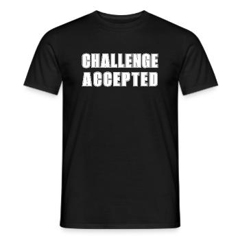 DÉFI ACCEPTÉ - T-shirt homme - noir - Devant - AI Model Male 178 light (178cm)