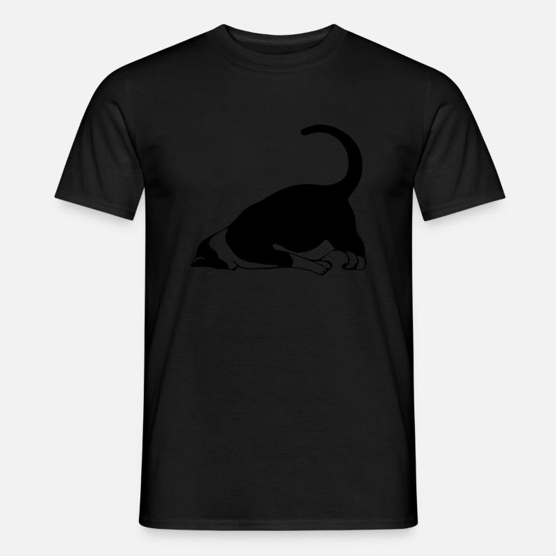 Chat endormi - T-shirt homme - noir