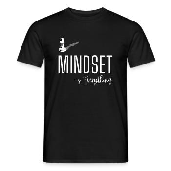 Mindset is everything White Motivations T-Shirt - Männer T-Shirt - Schwarz - Vorne - AI Model Male 178 light (178cm)