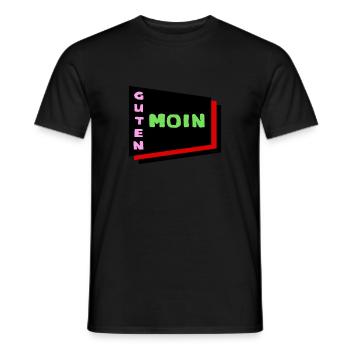 MOIN MOIN es heißt einfach nur Guten Moin ! - Männer T-Shirt - Schwarz - Vorne - AI Model Male 178 light (178cm)