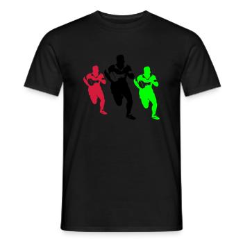 rugby - Men's T-Shirt - black - Front - AI Model Male 178 light (178cm)