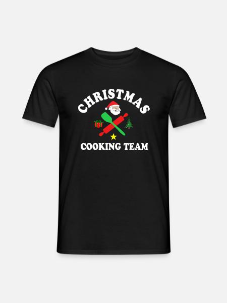 Christmas Cooking Team - Männer T-Shirt - Schwarz