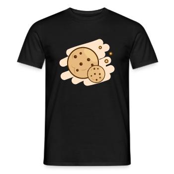 Chocolate biscuits Delicious design - Men's T-Shirt - black - Front - AI Model Male 178 light (178cm)