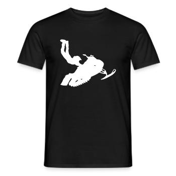 Snowmobile snowmobile snowmobile - Men's T-Shirt - black - Front - AI Model Male 178 light (178cm)