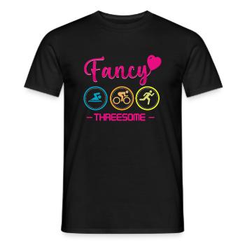 Triathlon - Men's T-Shirt - black - Front - AI Model Male 178 light (178cm)
