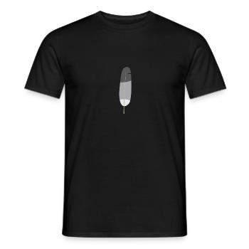 Taubenfeder - Männer T-Shirt - Schwarz - Vorne - AI Model Male 178 light (178cm)