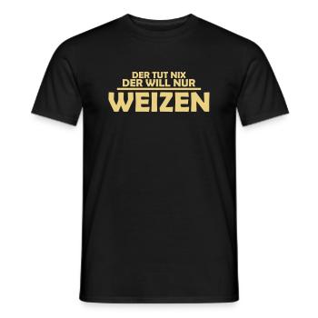 weizen - Männer T-Shirt - Schwarz - Vorne - AI Model Male 178 light (178cm)