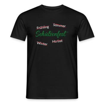 Jahreszeit Schützenfest - Männer T-Shirt - Schwarz - Vorne - AI Model Male 178 light (178cm)