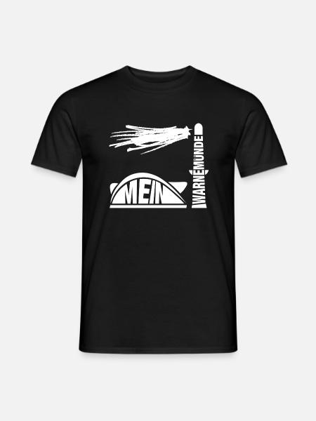 Mein Warnemünde (weiss) - Männer T-Shirt - Schwarz