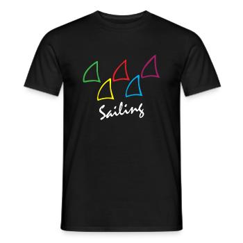 Sailing - Männer T-Shirt - Schwarz - Vorne - AI Model Male 178 light (178cm)