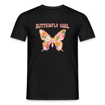 Papillon - T-shirt homme - noir - Devant - AI Model Male 178 light (178cm)