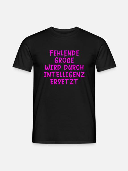 Fehlende Größe Spruch Kleiner Mensch Geschenk - Männer T-Shirt - Schwarz
