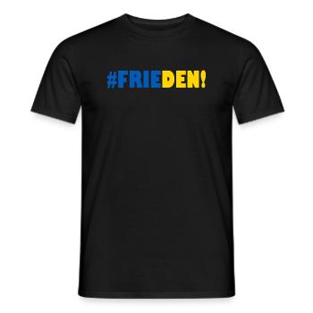Frieden Freiheit Peace Weltfrieden Ukraine - Männer T-Shirt - Schwarz - Vorne - AI Model Male 178 light (178cm)