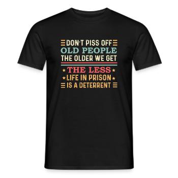 Vie en prison Cadeau de personne sarcastique - T-shirt homme - noir - Devant - AI Model Male 178 light (178cm)