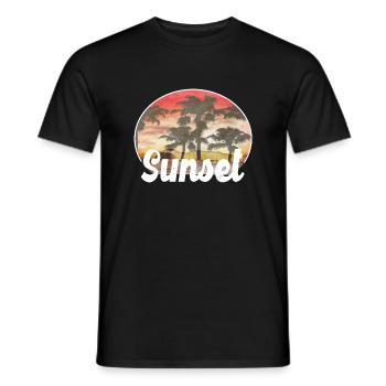 Sunset - T-shirt homme - noir - Devant - AI Model Male 178 light (178cm)