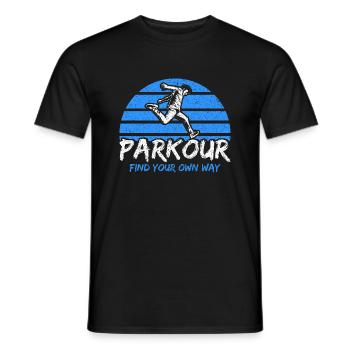 Parkour Find your own way - Men's T-Shirt - black - Front - AI Model Male 178 light (178cm)