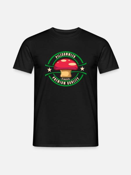 Pilze - Sammler - Männer T-Shirt - Schwarz