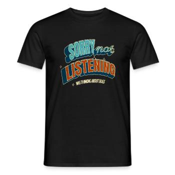 beagle gifts beagle lovers love statement - Men's T-Shirt - black - Front - AI Model Male 178 light (178cm)